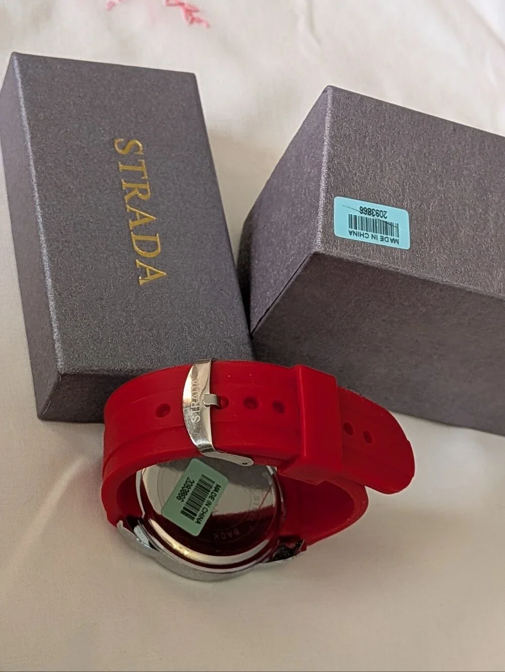 Strada Red Silicone Strap Men’s Watch
